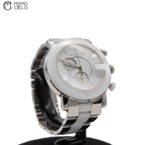 GUCCI White G Face Chrono Watch * #