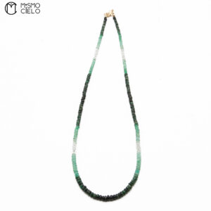 MY BEADS JOYAS Natural Emerald and Gold Filled