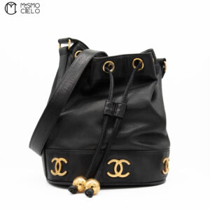CHANEL Triple Coco With Lamb Chain Shoulder Pouch