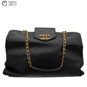 CHANEL Bicolor Supermodel Chain Travel Bag