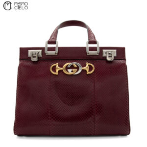 GUCCI Zumi Python Leather Handbag