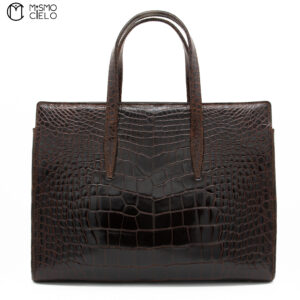 LOEWE Brown Crocodile leather Handbag ^