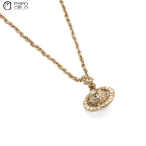 VIVIENNE WESTWOOD Orb Rhinestone Gold Necklace *