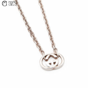 GUCCI Silver Interlocking GG 28.6g Necklace 42cm ^ *