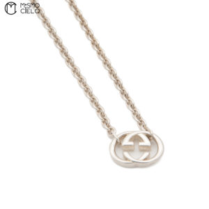 GUCCI Silver Interlocking GG Necklace 44cm
