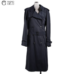 BURBERRY Dark Navy Trench Coat England Label Size L