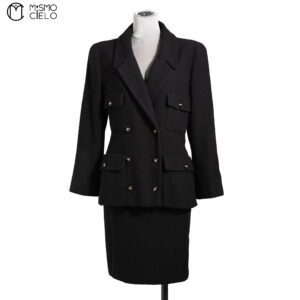 CHANEL Black V04346 Suit Size 40