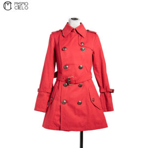 BURBERRY Red London Trench Coat Blue Label Size 38