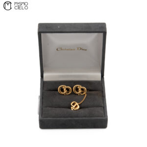 CHRISTIAN DIOR Gold CD Cufflink Set *