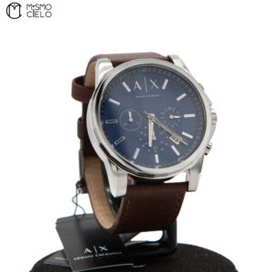 ARMANI AX2501 Blue Dial Leather Strap Watch # *