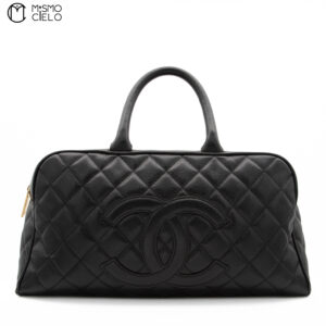 CHANEL Caviar Skin Mini Boston Bag