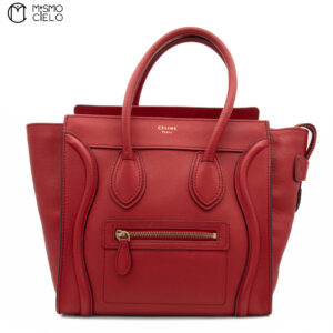 CELINE Red Micro Luggage Bag