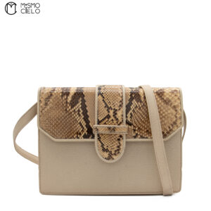 VALENTINO Cream Python Hand Bag